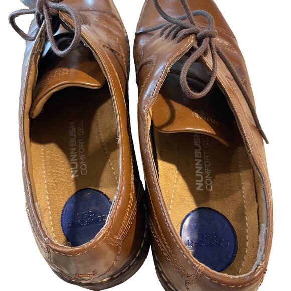 Nunn Bush Centro Flex Cap Toe Oxford Leather Shoes Dressy Cognac Size 11 main image 9
